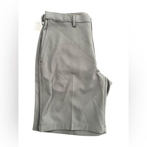🤩 Haggar Men’s Cool 18 Pro Flat Front Classic Fit 9.5" Shorts Gray Sz 34